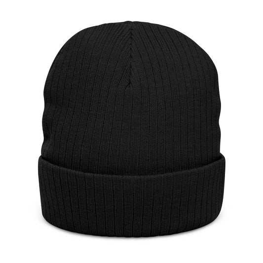 Embroidered 'Ace' Ribbed Knit Beanie – ACC Cuff Hat