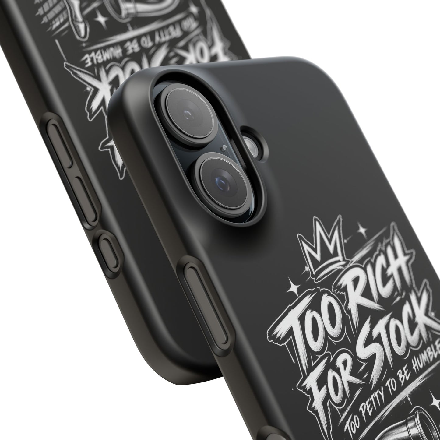 Phone Case — 'Too Rich For Stock' Graphic Snap Case