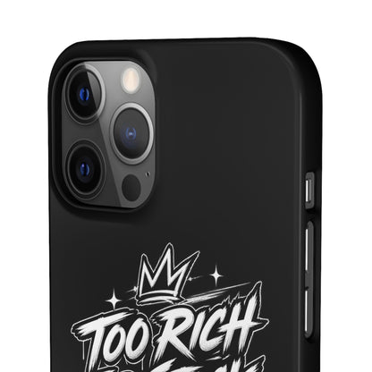 Phone Case — 'Too Rich For Stock' Graphic Snap Case