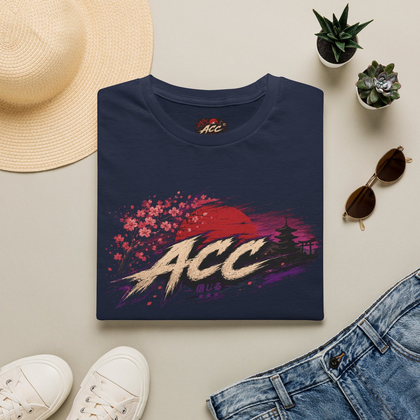 ACC Brushstroke Logo T‑Shirt — Retro Grunge Graphic Tee