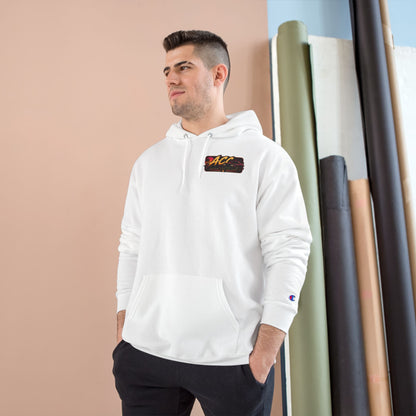 Champion Hoodie with Retro 'ACC' Sunset Graphic — Vintage Sports Pullover