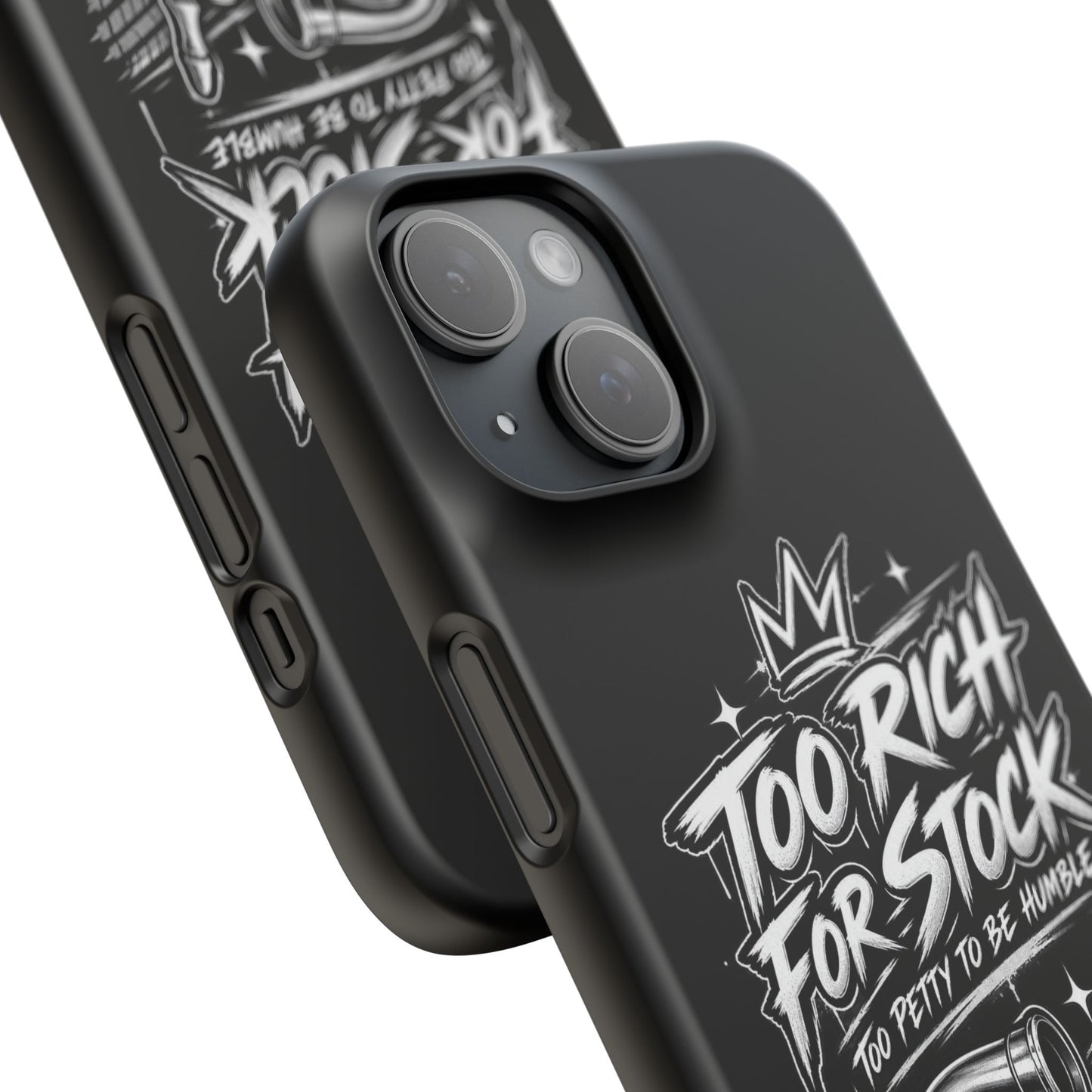 Phone Case — 'Too Rich For Stock' Graphic Snap Case