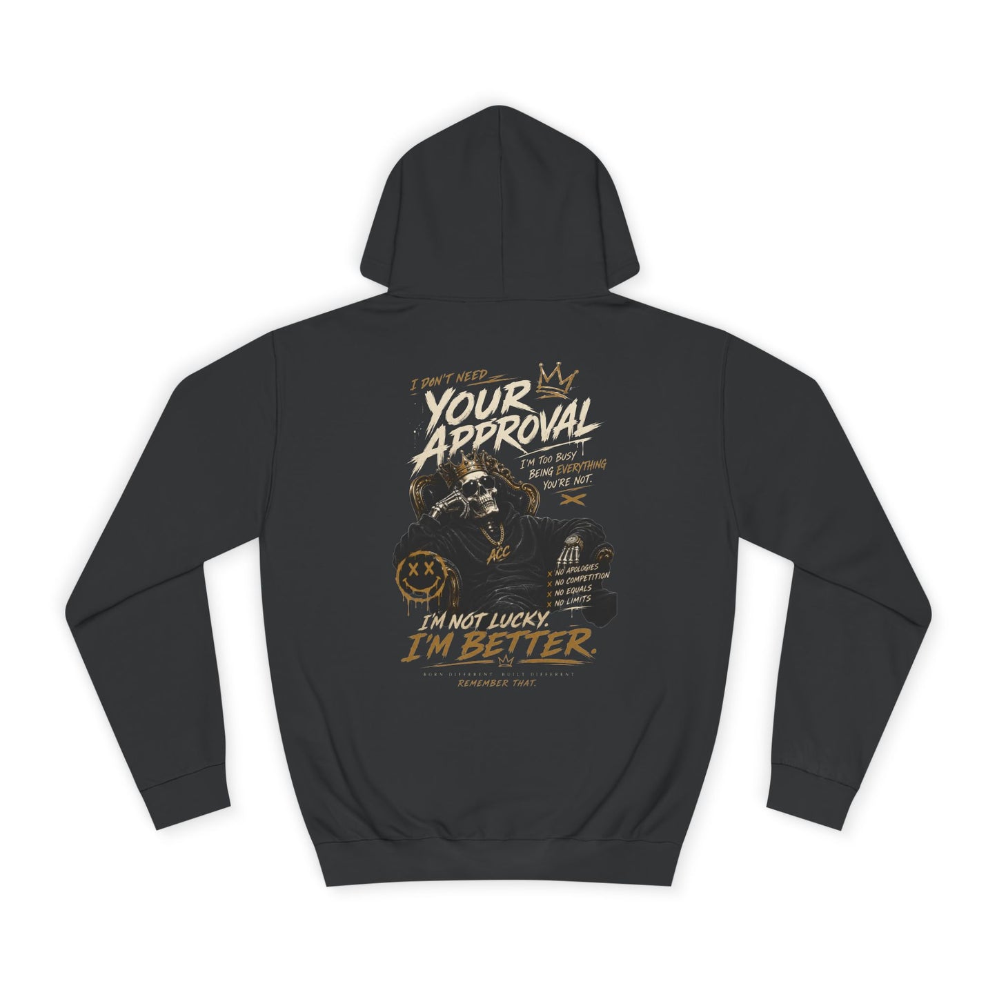 College Hoodie — 'ACC' Vintage Crown Graphic Hooded Sweatshirt
