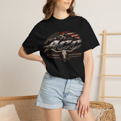 Truck & USA Graphic Tee — "ACC" Vintage American Flag Design
