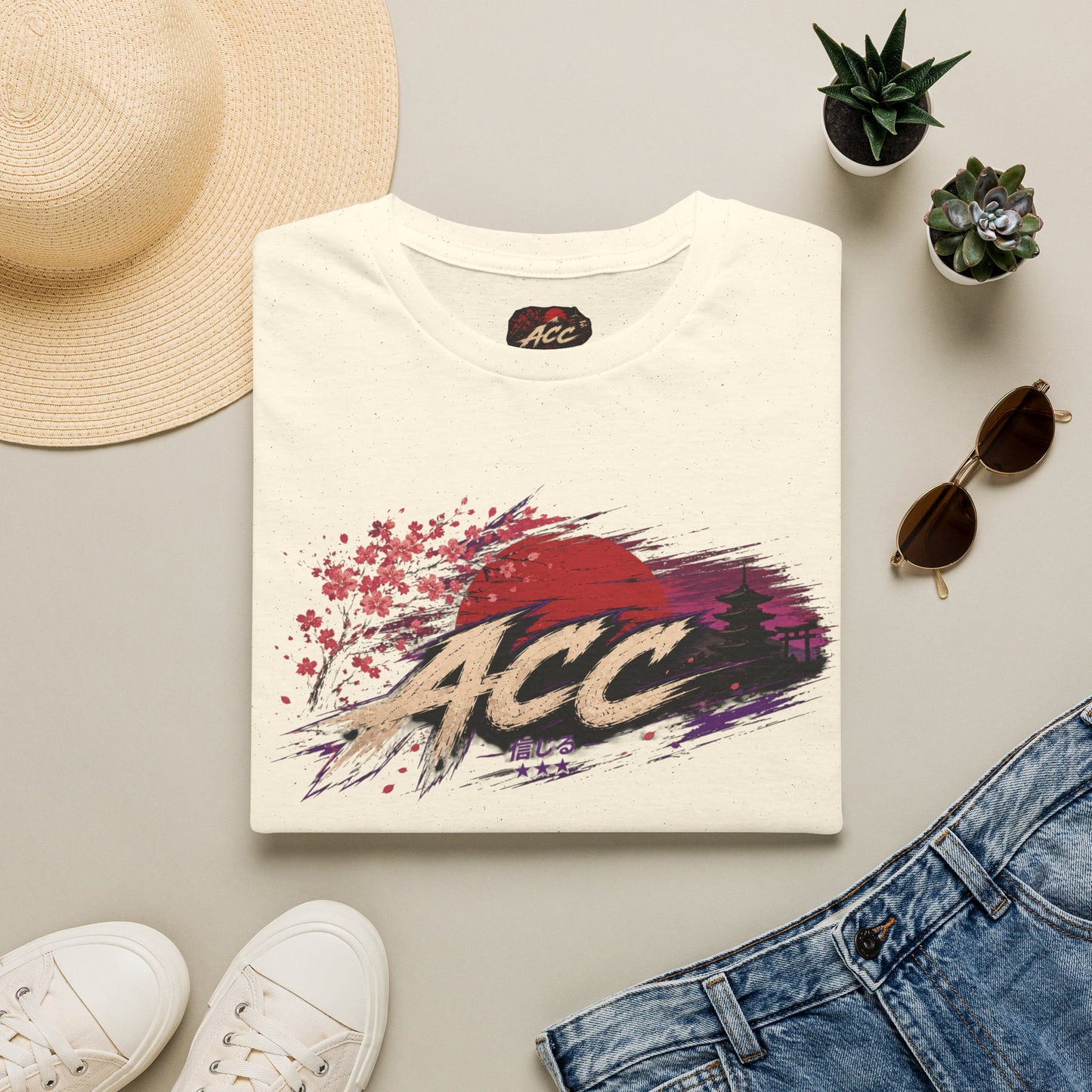 ACC Brushstroke Logo T‑Shirt — Retro Grunge Graphic Tee