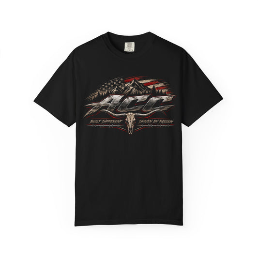 Truck & USA Graphic Tee — "ACC" Vintage American Flag Design