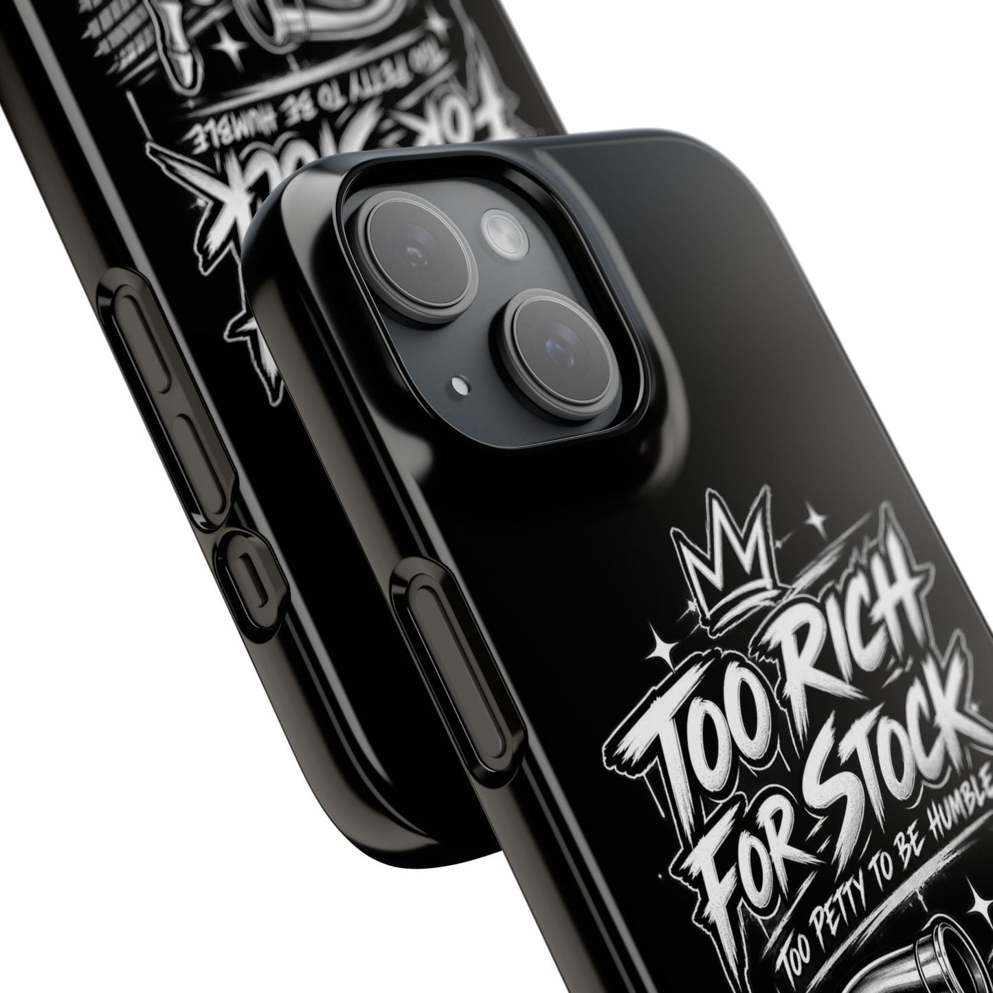 Phone Case — 'Too Rich For Stock' Graphic Snap Case