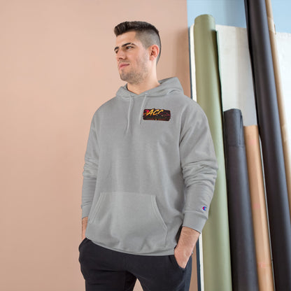 Champion Hoodie with Retro 'ACC' Sunset Graphic — Vintage Sports Pullover